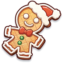 Snowish Gingerbread Cookie